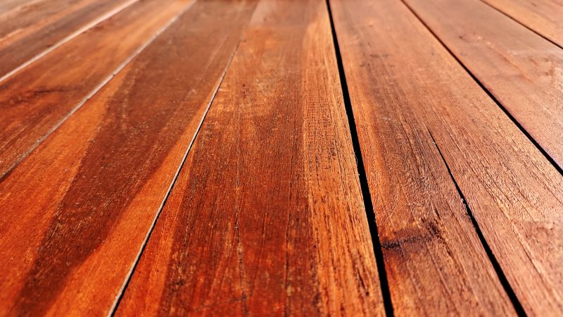 Refinished Cedar Deck - Close-Up